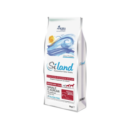 siland one protein pork citrus adult medium large dog 3kg