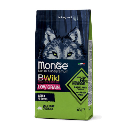 מונג bwild כלב בוגר חזיר בר מופחת דגנים 12 קג תמונת מוצר 2026